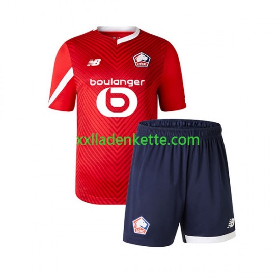 Fußballtrikot OSC Lille Kinder Heim 2023-2024 Kurzarm