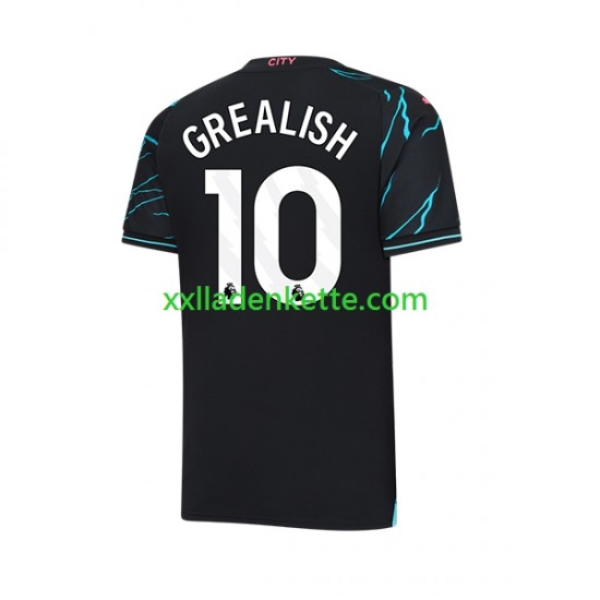 Fußballtrikot Manchester City Jack Grealish 10 Herren Ausweich 2023-2024 Kurzarm