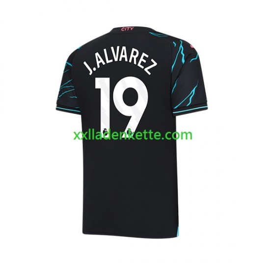 Fußballtrikot Manchester City Julian Alvarez 19 Herren Ausweich 2023-2024 Kurzarm