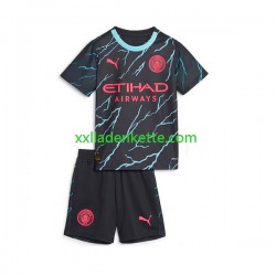 Fußballtrikot Manchester City Kinder Ausweich 2023-2024 Kurzarm