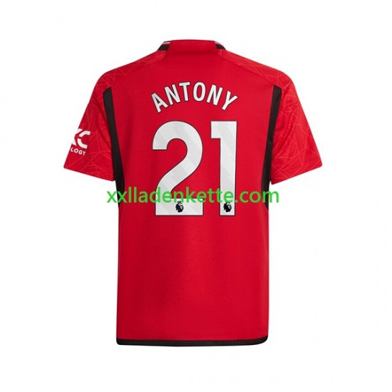 Fußballtrikot Manchester United Antony Matheus 21 Herren Heim 2023-2024 Kurzarm