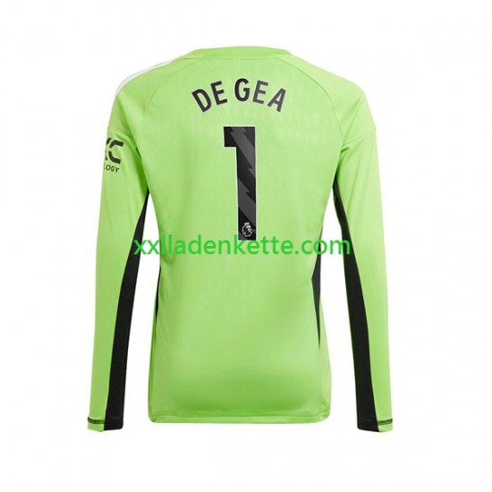 Fußballtrikot Manchester United De Gea 1 Torwart Herren Heim 2023-2024 Langarm