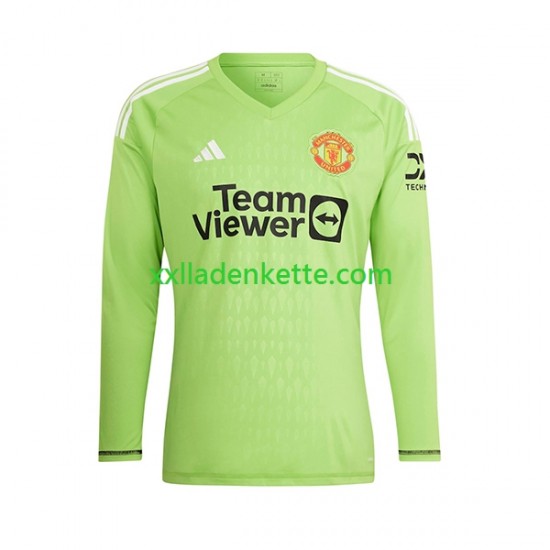 Fußballtrikot Manchester United Torwart Herren Heim 2023-2024 Langarm