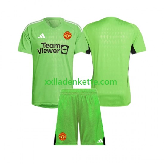 Fußballtrikot Manchester United Torwart Kinder Heim 2023-2024 Kurzarm