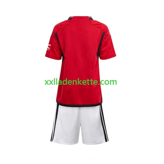 Fußballtrikot Manchester United Kinder Heim 2023-2024 Kurzarm