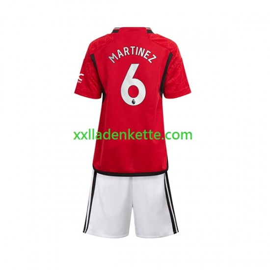 Fußballtrikot Manchester United Lisandro Martinez 6 Kinder Heim 2023-2024 Kurzarm