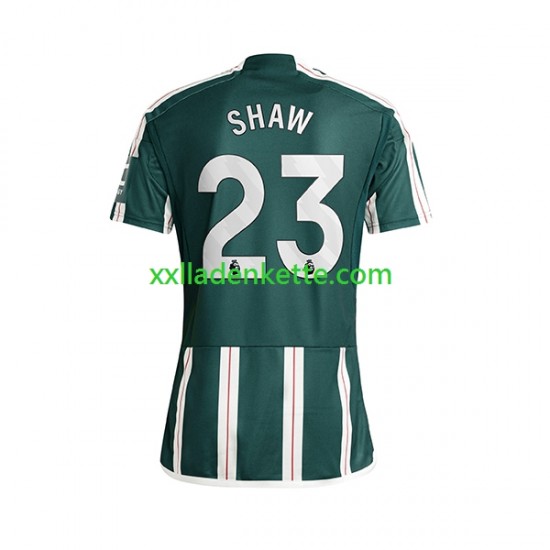 Fußballtrikot Manchester United Luke Shaw 23 Herren Auswärts 2023-2024 Kurzarm