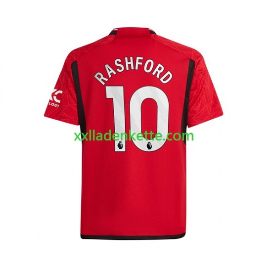 Fußballtrikot Manchester United Marcus Rashford 10 Herren Heim 2023-2024 Kurzarm
