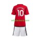 Fußballtrikot Manchester United Marcus Rashford 10 Kinder Heim 2023-2024 Kurzarm