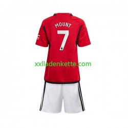 Fußballtrikot Manchester United Mount 7 Kinder Heim 2023-2024 Kurzarm