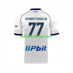 Fußballtrikot SSC Neaples Khvicha Kvaratskhelia 77 Herren Auswärts 2023-2024 Kurzarm