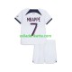 Fußballtrikot Paris Saint-Germain Mbappé Kylian 7 Kinder Auswärts 2023-2024 Kurzarm