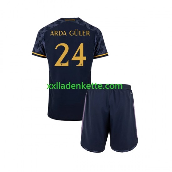 Fußballtrikot Real Madrid Arda Guler 24 Kinder Auswärts 2023-2024 Kurzarm