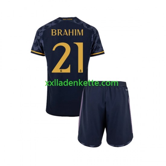 Fußballtrikot Real Madrid Brahim Diaz 21 Kinder Auswärts 2023-2024 Kurzarm