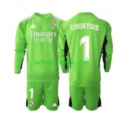Fußballtrikot Real Madrid Thibaut Courtois 1 Torwart Kinder Heim 2023-2024 Langarm