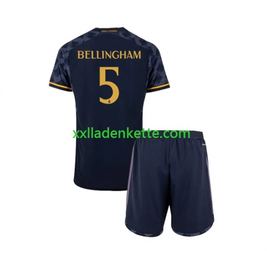 Fußballtrikot Real Madrid Jude Bellingham 5 Kinder Auswärts 2023-2024 Kurzarm