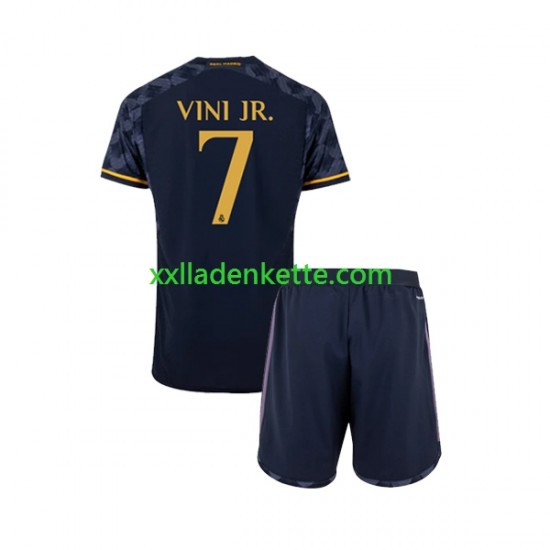 Fußballtrikot Real Madrid Vinicius Junior 7 Kinder Auswärts 2023-2024 Kurzarm