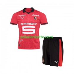 Fußballtrikot Stade Rennes Kinder Heim 2023-2024 Kurzarm
