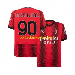 Fußballtrikot AC Mailand Charles De Ketelaere 90 Herren Heim 2023-2024 Kurzarm