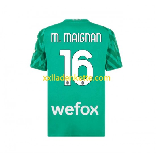 Fußballtrikot AC Mailand Mike Maignan 16 Torwart Herren Heim 2023-2024 Kurzarm