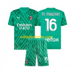 Fußballtrikot AC Mailand Mike Maignan 16 Torwart Kinder Heim 2023-2024 Kurzarm