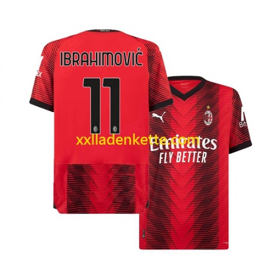 Fußballtrikot AC Mailand Ibrahimović 11 Herren Heim 2023-2024 Kurzarm