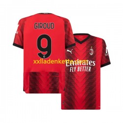 Fußballtrikot AC Mailand Olivier Giroud 9 Herren Heim 2023-2024 Kurzarm