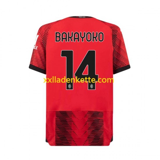 Fußballtrikot AC Mailand Tiemoue Bakayoko 14 Herren Heim 2023-2024 Kurzarm