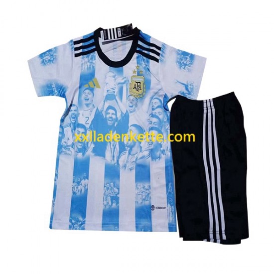 Fußballtrikot Argentinien All Stars Kinder Heim 2023 Kurzarm