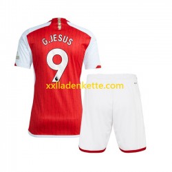 Fußballtrikot Arsenal Gabriel Jesus 9 Kinder Heim 2023-2024 Kurzarm