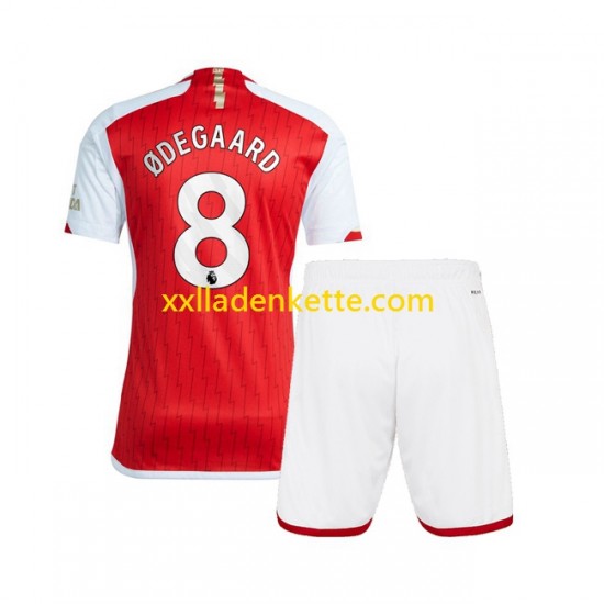 Fußballtrikot Arsenal Martin Odegaard 8 Kinder Heim 2023-2024 Kurzarm