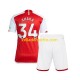 Fußballtrikot Arsenal Xhaka 34 Kinder Heim 2023-2024 Kurzarm