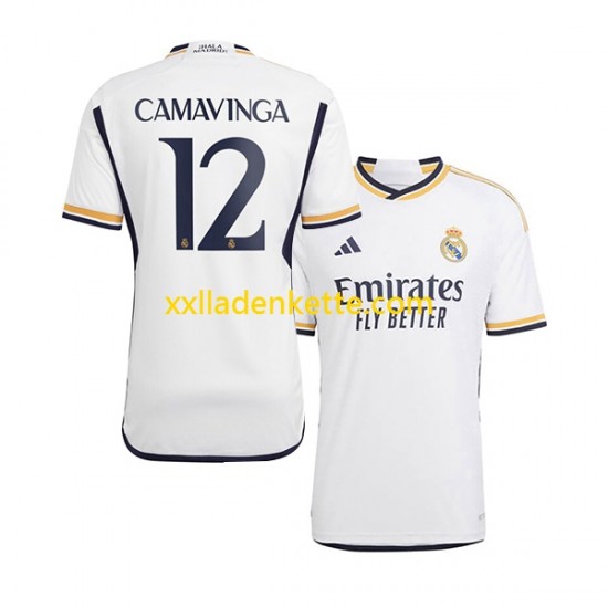 Fußballtrikot Real Madrid Camavinga 12 Herren Heim 2023-2024 Kurzarm