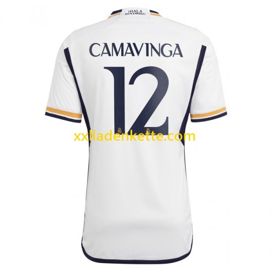 Fußballtrikot Real Madrid Camavinga 12 Herren Heim 2023-2024 Kurzarm