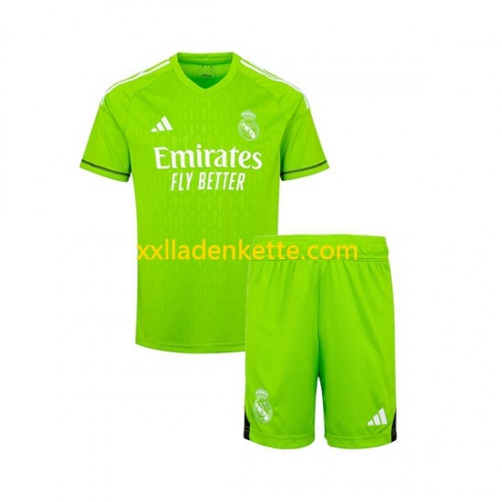 Fußballtrikot Real Madrid Torwart Kinder Heim 2023-2024 Kurzarm