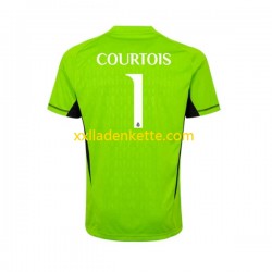 Fußballtrikot Real Madrid Thibaut Courtois 1 Torwart Herren Heim 2023-2024 Kurzarm