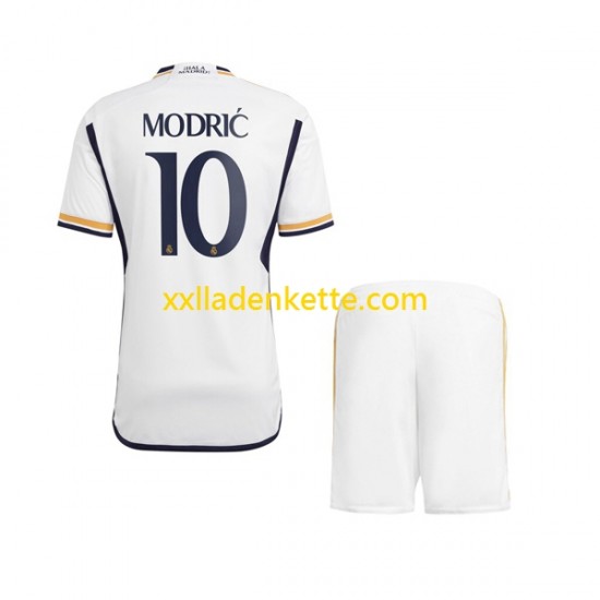 Fußballtrikot Real Madrid Modrić 10 Kinder Heim 2023-2024 Kurzarm