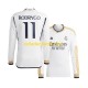 Fußballtrikot Real Madrid Rodrygo Goes 11 Herren Heim 2023-2024 Langarm