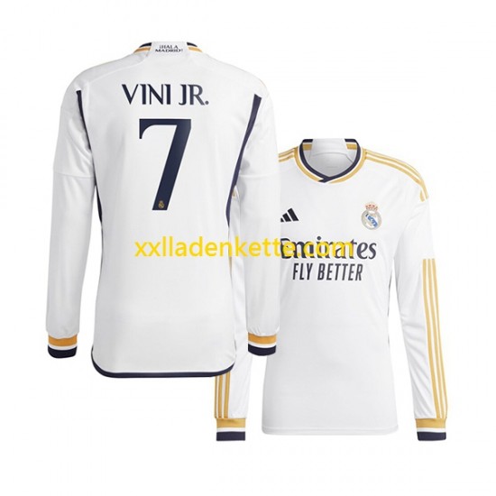 Fußballtrikot Real Madrid Vinicius Junior 7 Herren Heim 2023-2024 Langarm