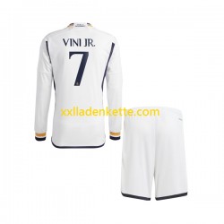 Fußballtrikot Real Madrid Vinicius Junior 7 Kinder Heim 2023-2024 Langarm