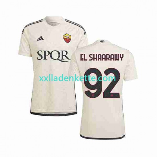 Fußballtrikot AS Rom El Shaarawy 92 Herren Auswärts 2023-2024 Kurzarm