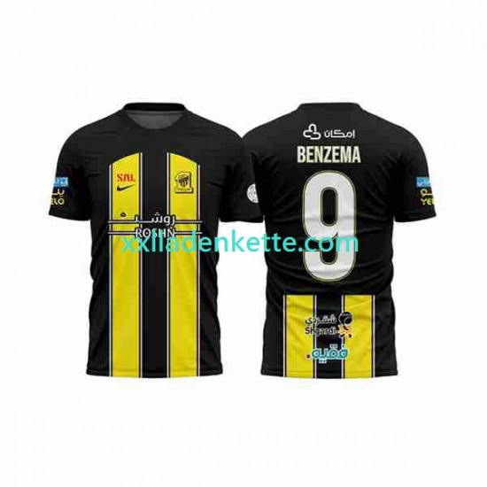 Fußballtrikot Al-Ittihad BENZEMA 9 Herren Heim 2023-2024 Kurzarm
