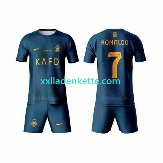 Fußballtrikot Al-Nassr Ronaldo 7 Kinder Auswärts 2023-2024 Kurzarm