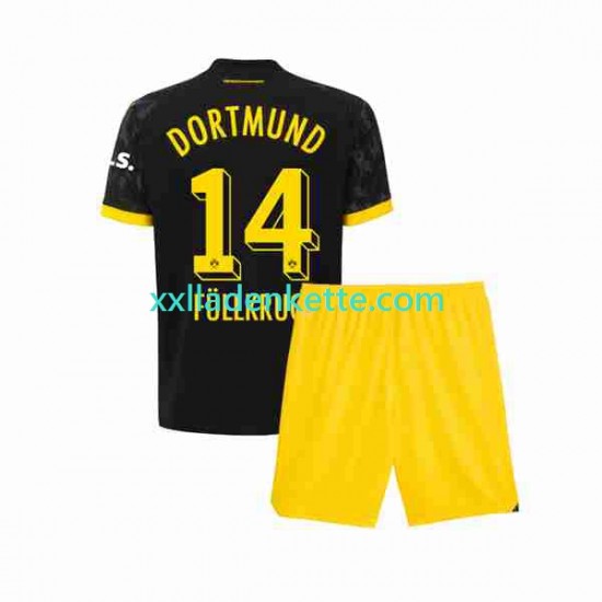 Fußballtrikot Borussia Dortmund Niclas Fullkrug 14 Kinder Auswärts 2023-2024 Kurzarm