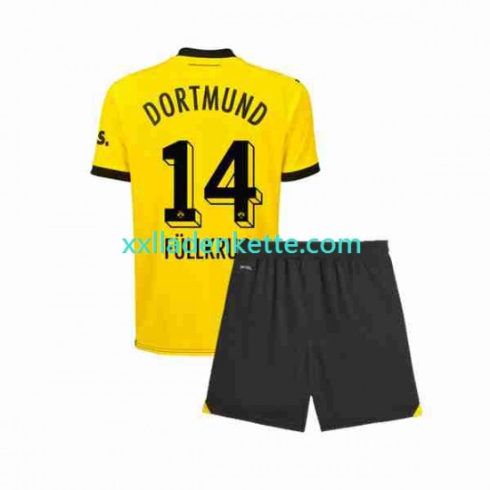 Fußballtrikot Borussia Dortmund Niclas Fullkrug 14 Kinder Heim 2023-2024 Kurzarm