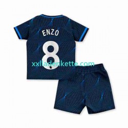 Fußballtrikot Chelsea Enzo Fernandez 8 Kinder Auswärts 2023-2024 Kurzarm