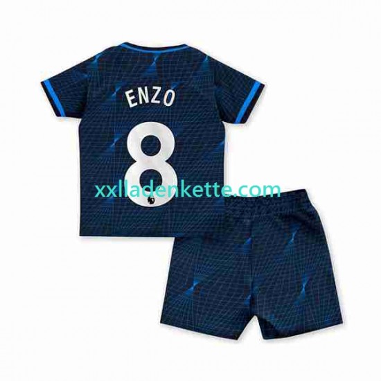 Fußballtrikot Chelsea Enzo Fernandez 8 Kinder Auswärts 2023-2024 Kurzarm