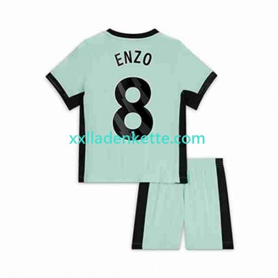 Fußballtrikot Chelsea Enzo Fernandez 8 Kinder Ausweich 2023-2024 Kurzarm