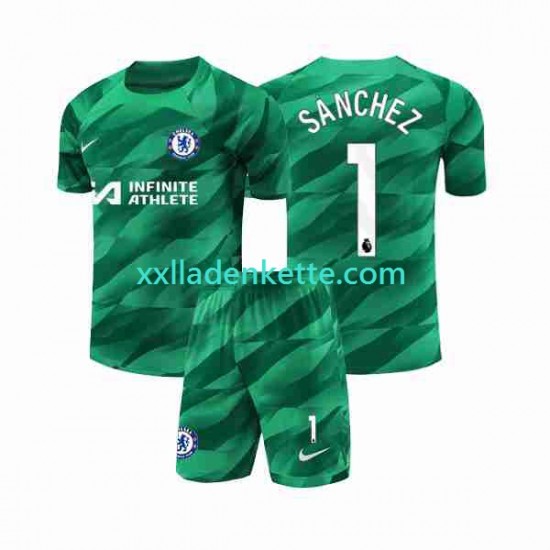 Fußballtrikot Chelsea Robert Sanchez 1 Torwart Kinder Ausweich 2023-2024 Kurzarm