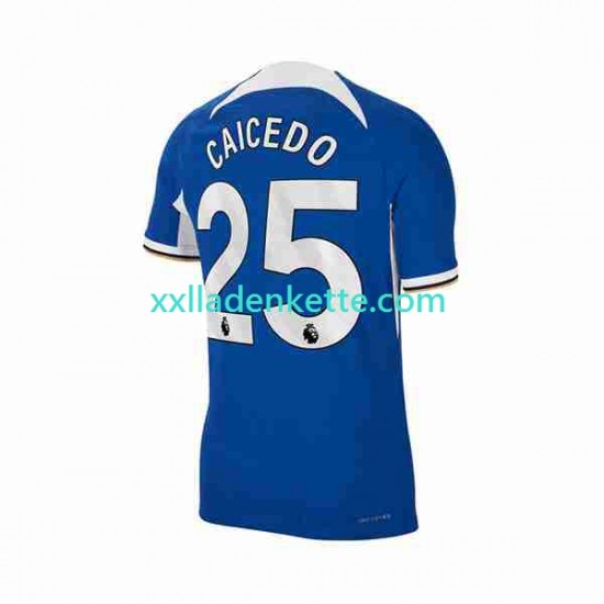 Fußballtrikot Chelsea Moises Caicedo 25 Herren Heim 2023-2024 Kurzarm